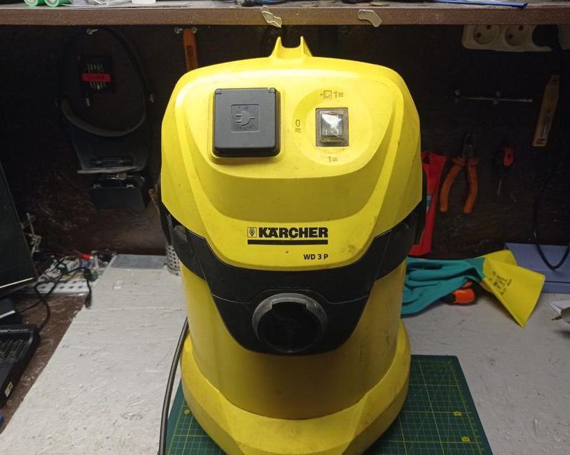 Восстановление фиксатора защелки в строительном пылесосе Karcher