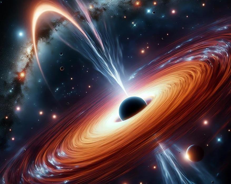 Что заставляет джеты черных дыр менять направление? Астрономы объяснили это странное поведение